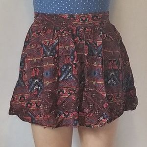 Forever 21 Aztec Pattern Short Skirt